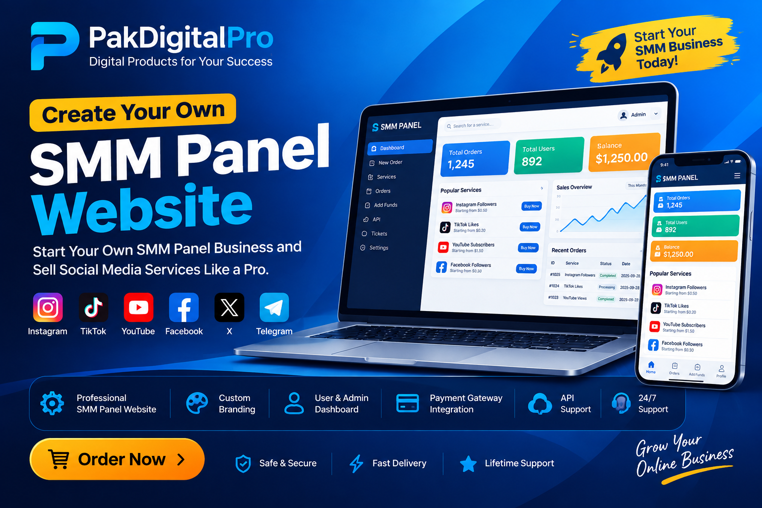 Create Your Own SMM Panel Website